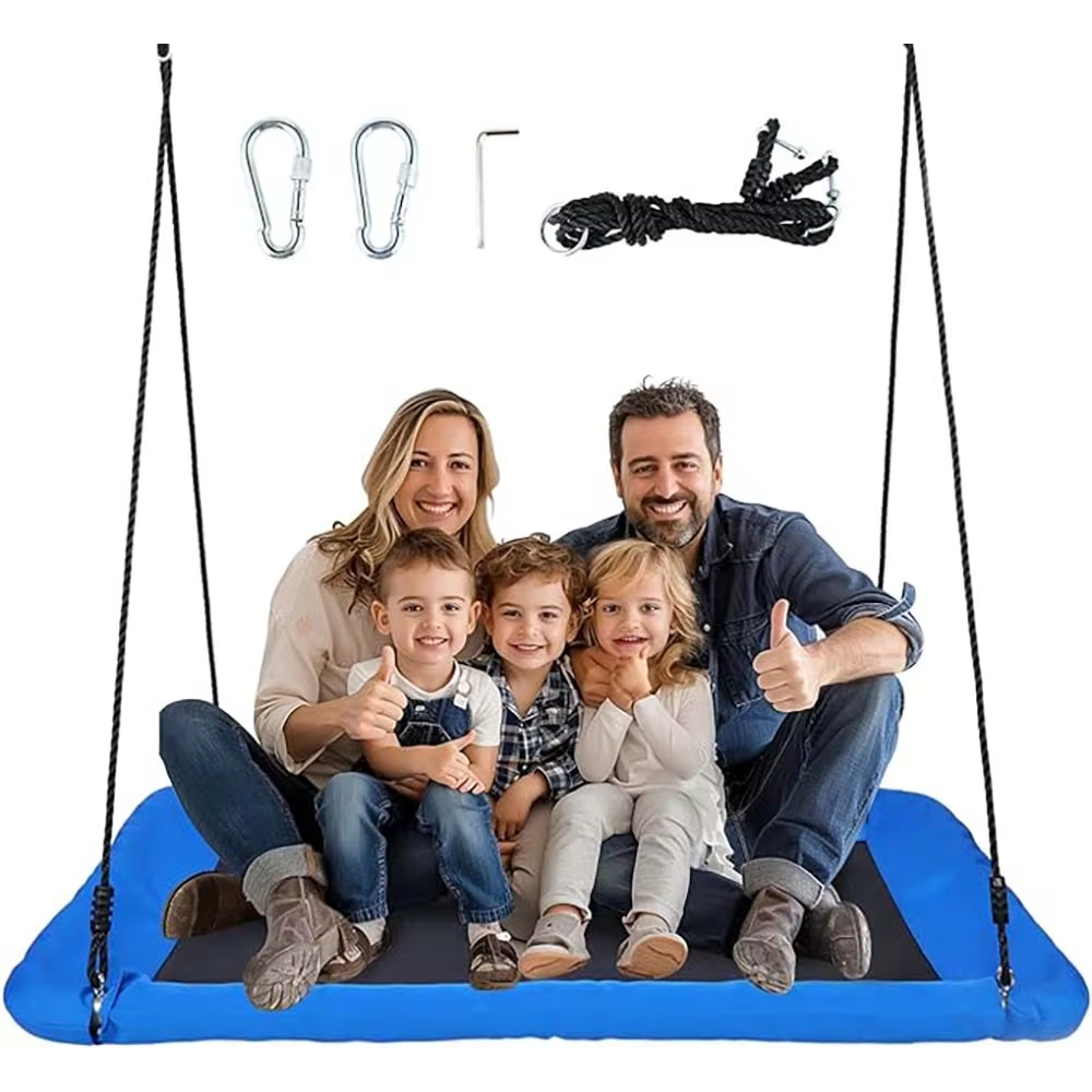 700Lb Giant 60" Platform Tree Swing for Kids Rectangular Platform Swing Outdoor
