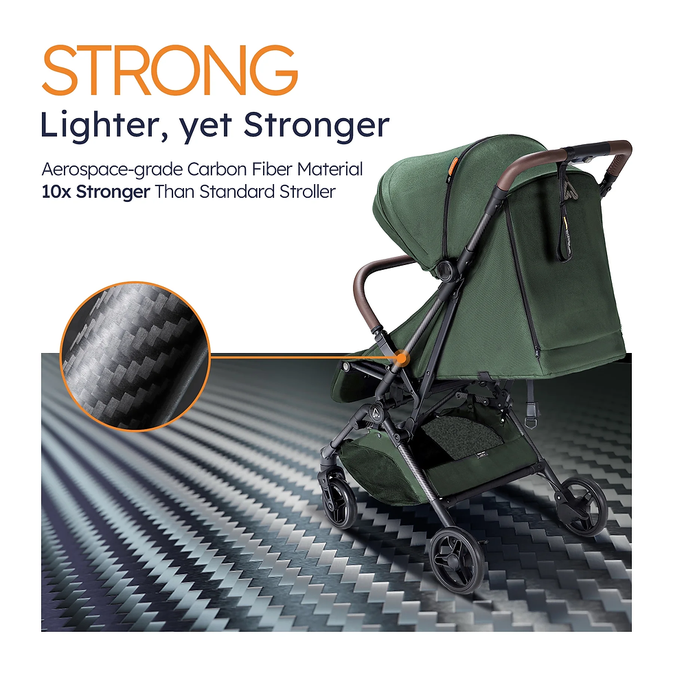Thumbnail: Baby Stroller，Ultra Air Lightweight Foldable for Plane Carbon Fiber Travel Compa