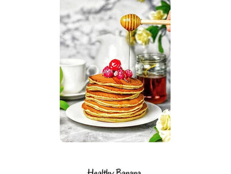 Healthy banana pancakes