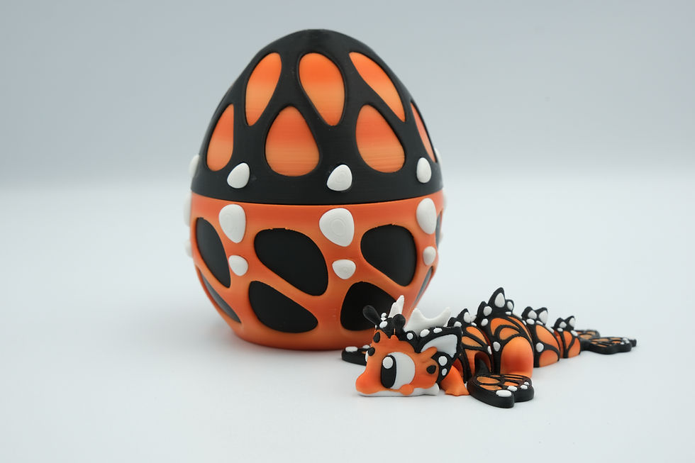 Thumbnail: 3D Printed Dragon and Egg Set