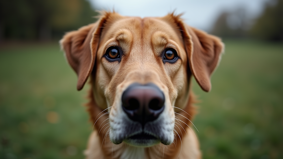Eye-level view van een hond die een puzzelbak onderzoekt