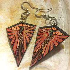 Phoenix Fire Bird Earrings