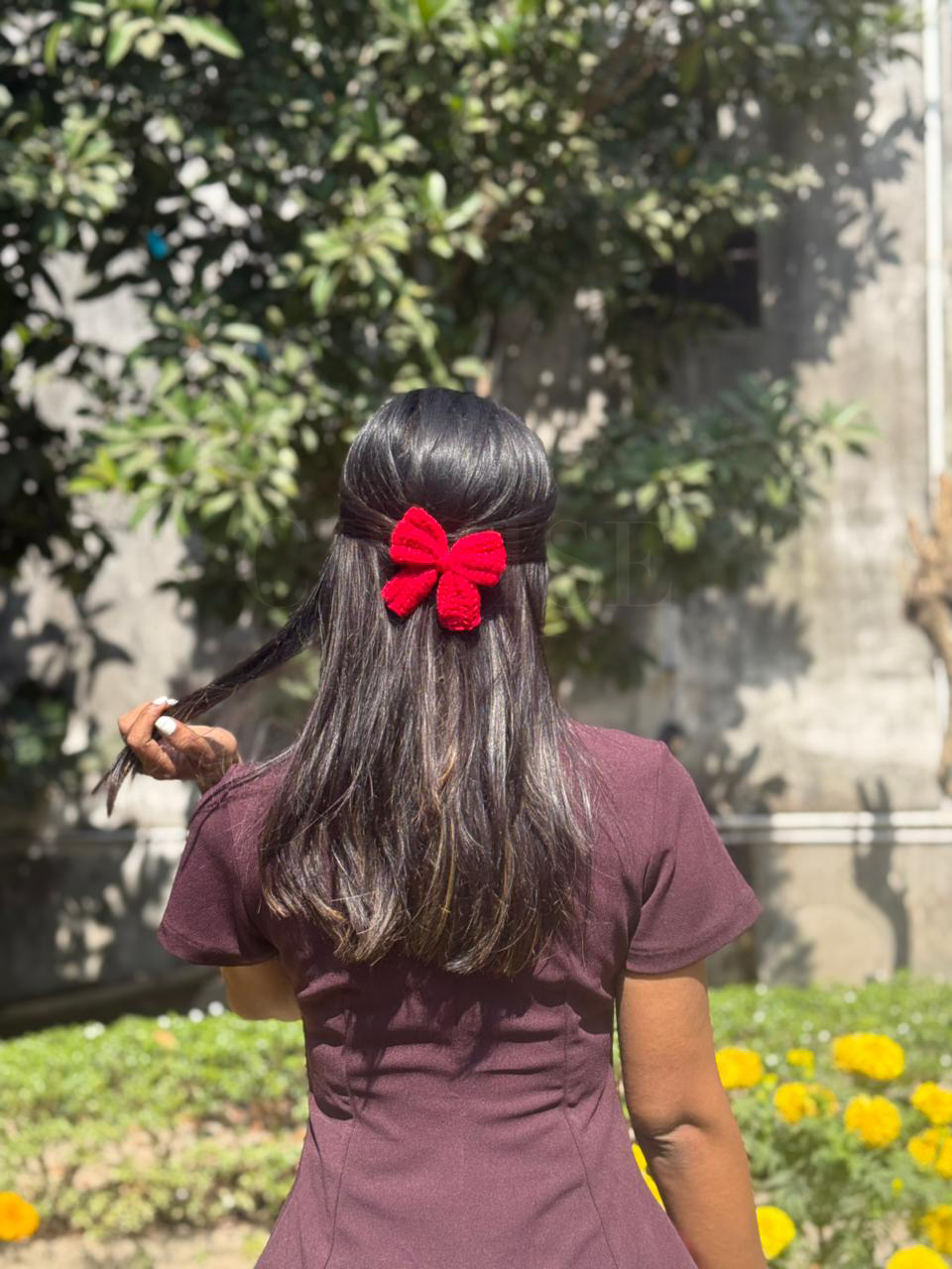 Cute crochet bow hair clip | alia bhat bow clip