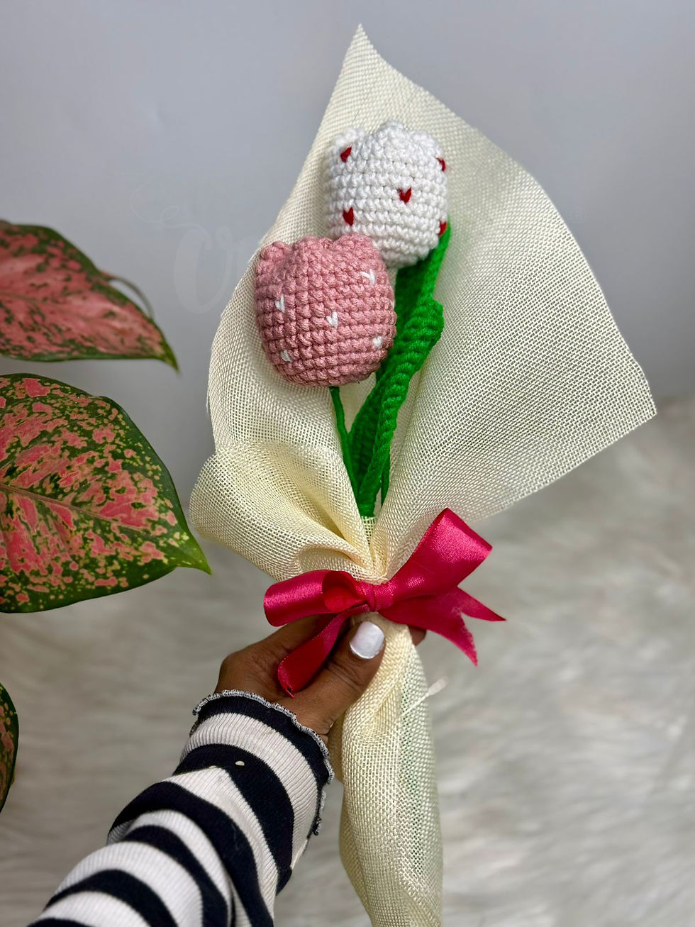 Dual Tulips Crochet Bouquet | Valentines Day  Gift