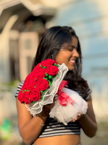 Crochet Rose Bouquet || Bouquet of 15 Crochet Roses || Forever