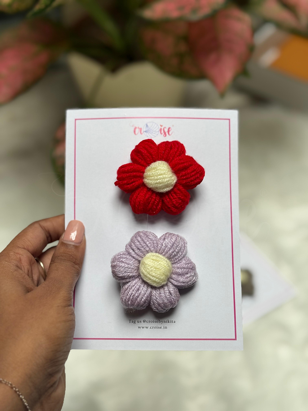 Thumbnail: Handmade crochet big hair alligator clip