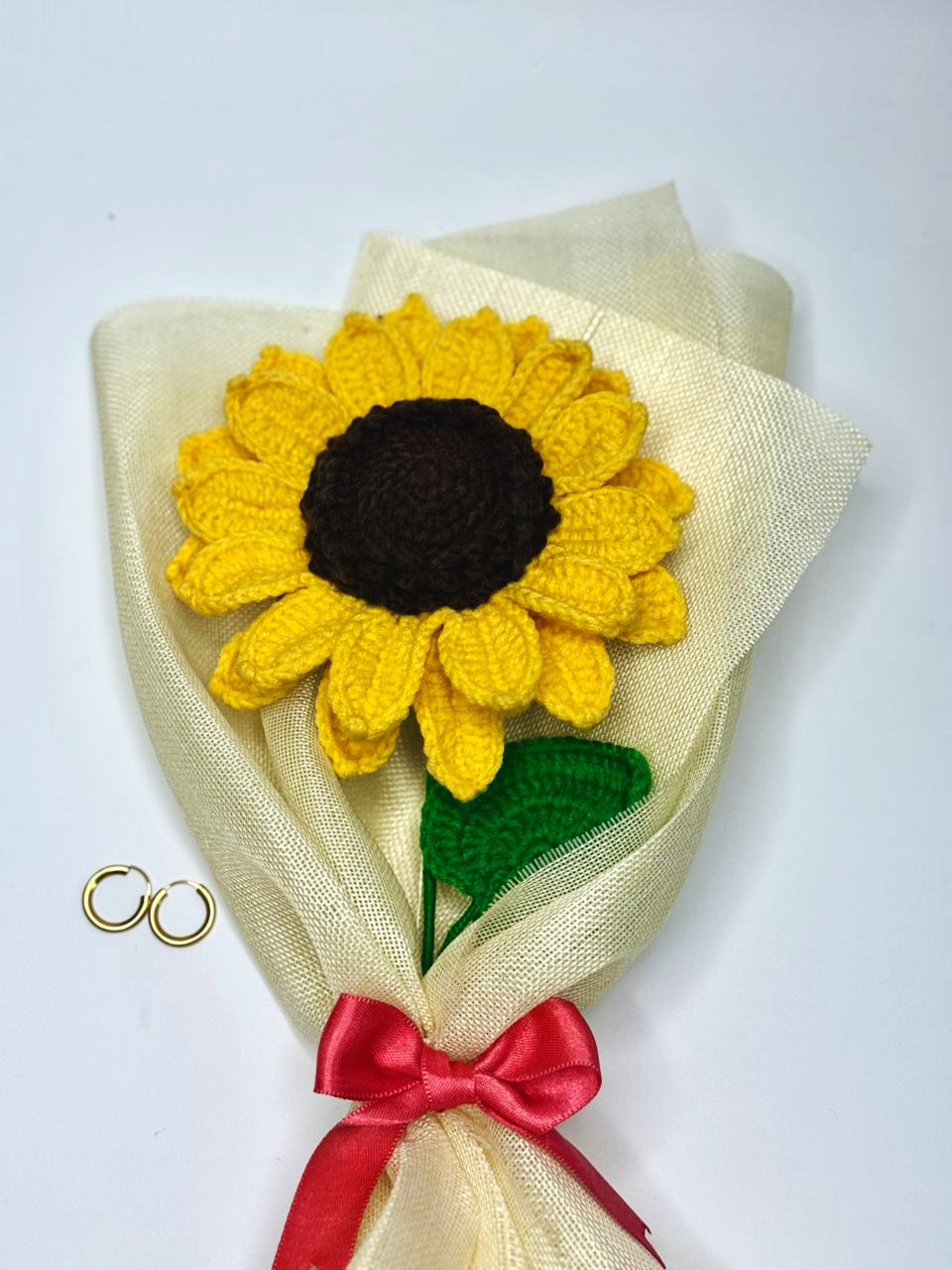 Handmade Crochet Sunflower Bouquet – 1 Flower | Croise
