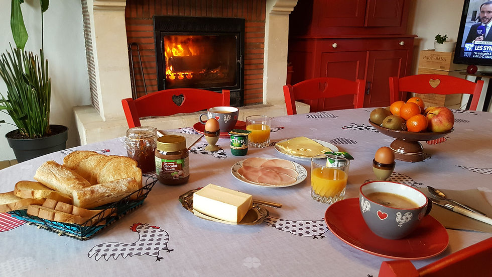 Petit déjeuner copieux Issoudun