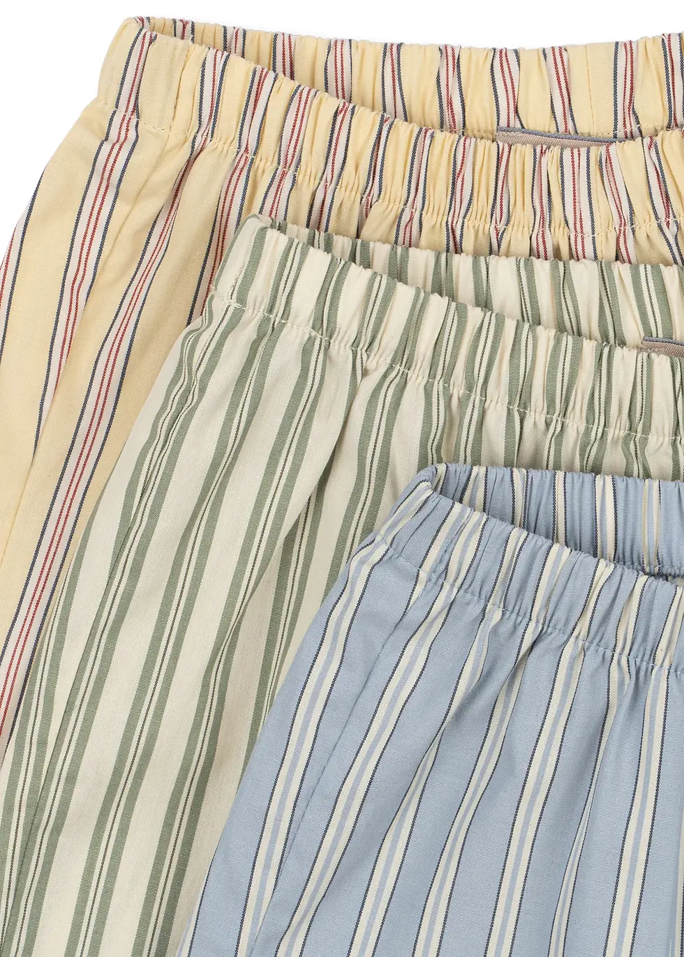 תמונה ממוזערת: 3 Pack Azur Shorts - Soleil, Bleu, Basil stripe