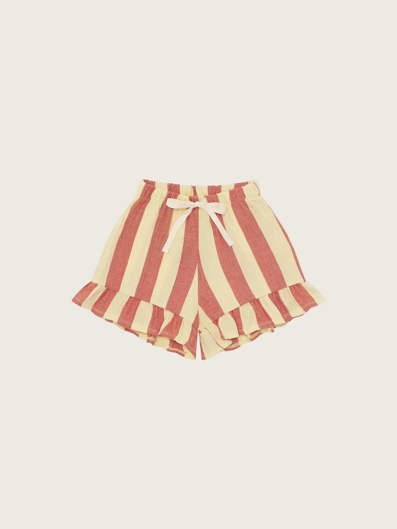 Tomato Stripes Frill Shorts