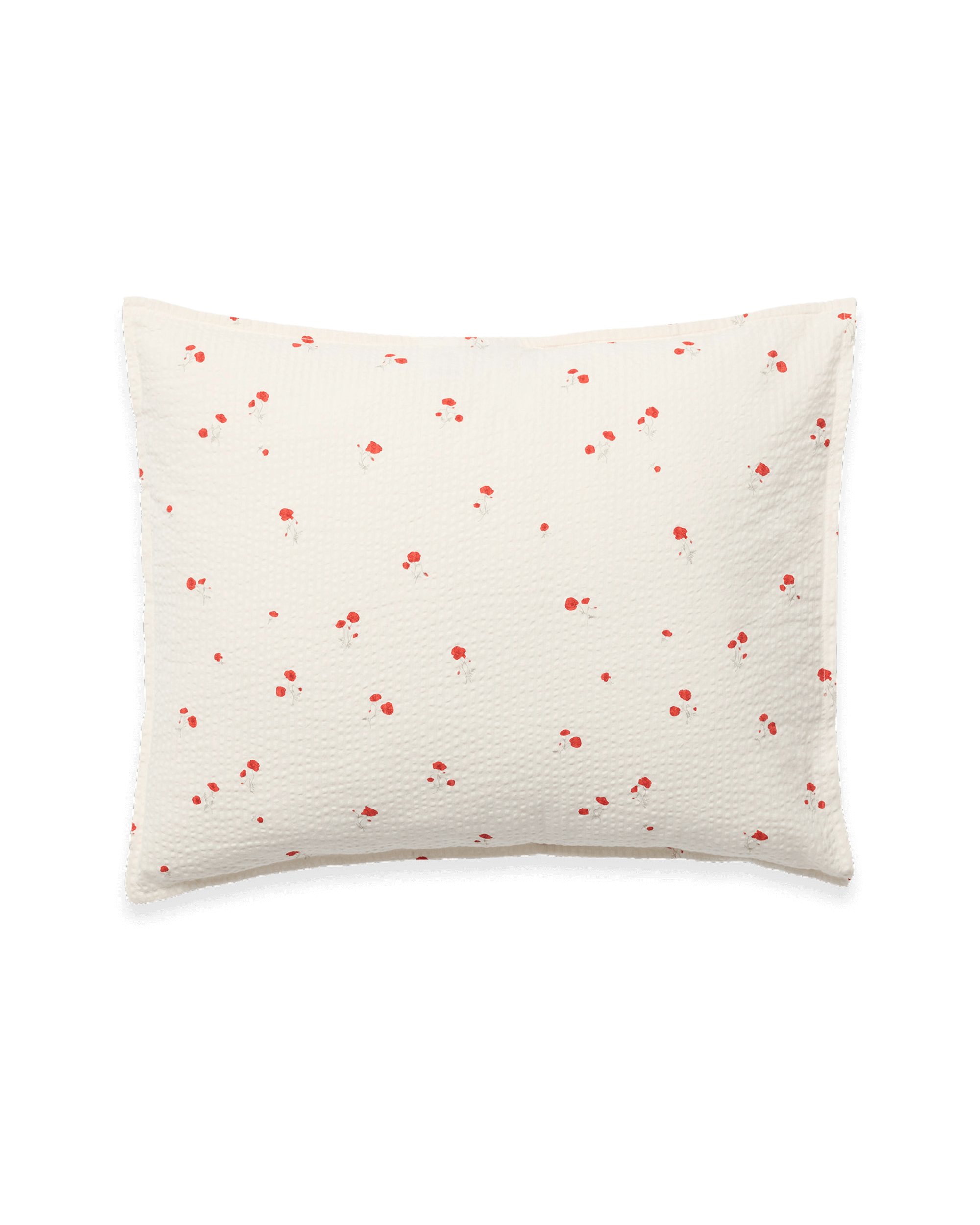 Seersucker Pillowcase - Poppy