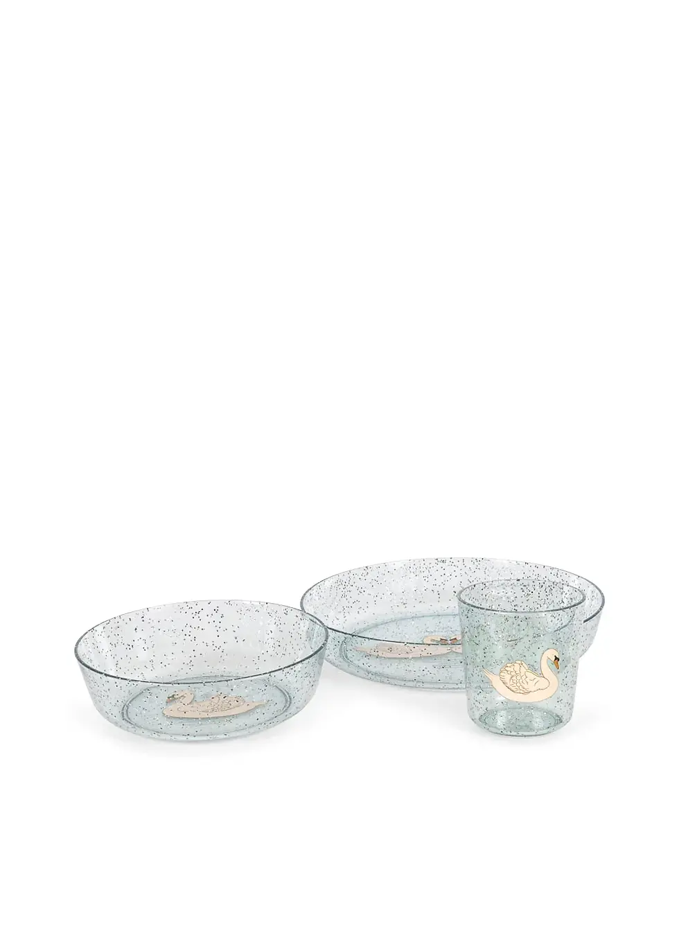 תמונה ממוזערת: SPARKLY DINNER SET swan blue