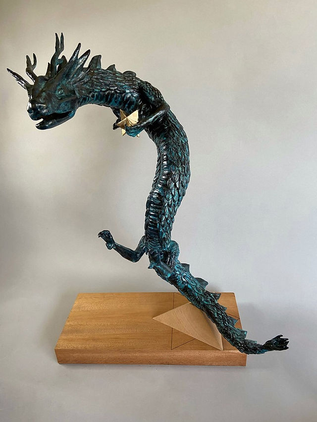Enlio The Enlightened Dragon (Bronze Sculpture)