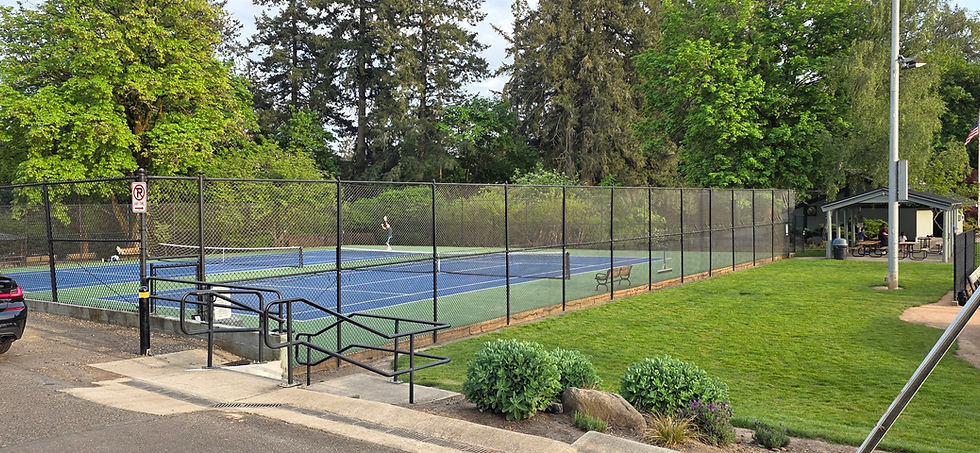 Refreshed tennis courts reopen