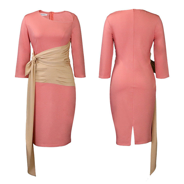 Miniature : A013-Plus Size Women's Autumn Office Dress Elegant African Dresses for Women