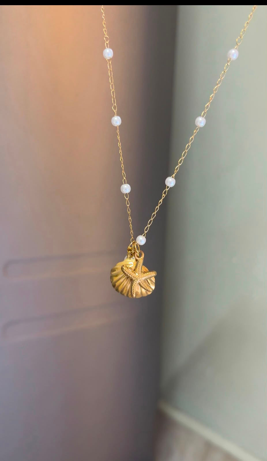 Shell Pearl Necklace