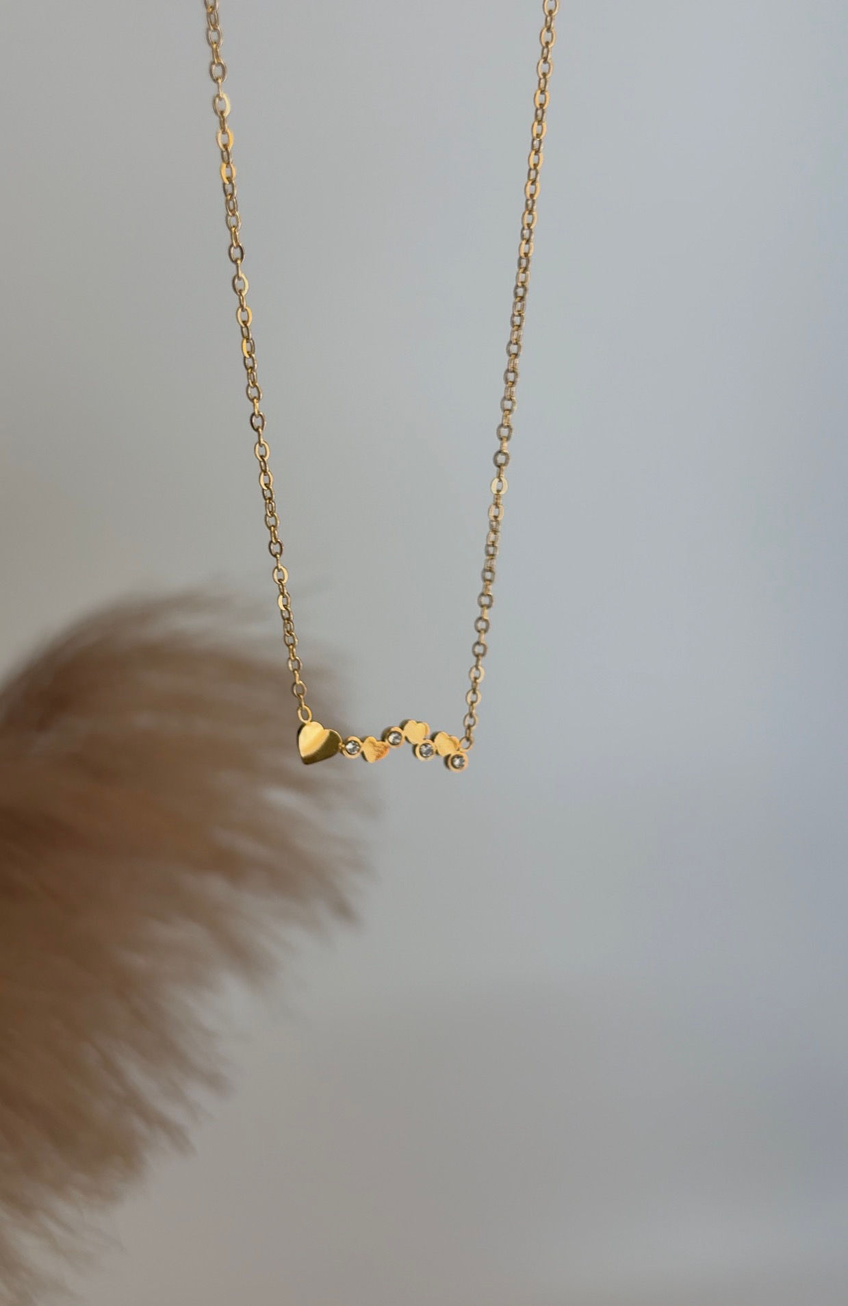 Minimal 4 Stone White Chain