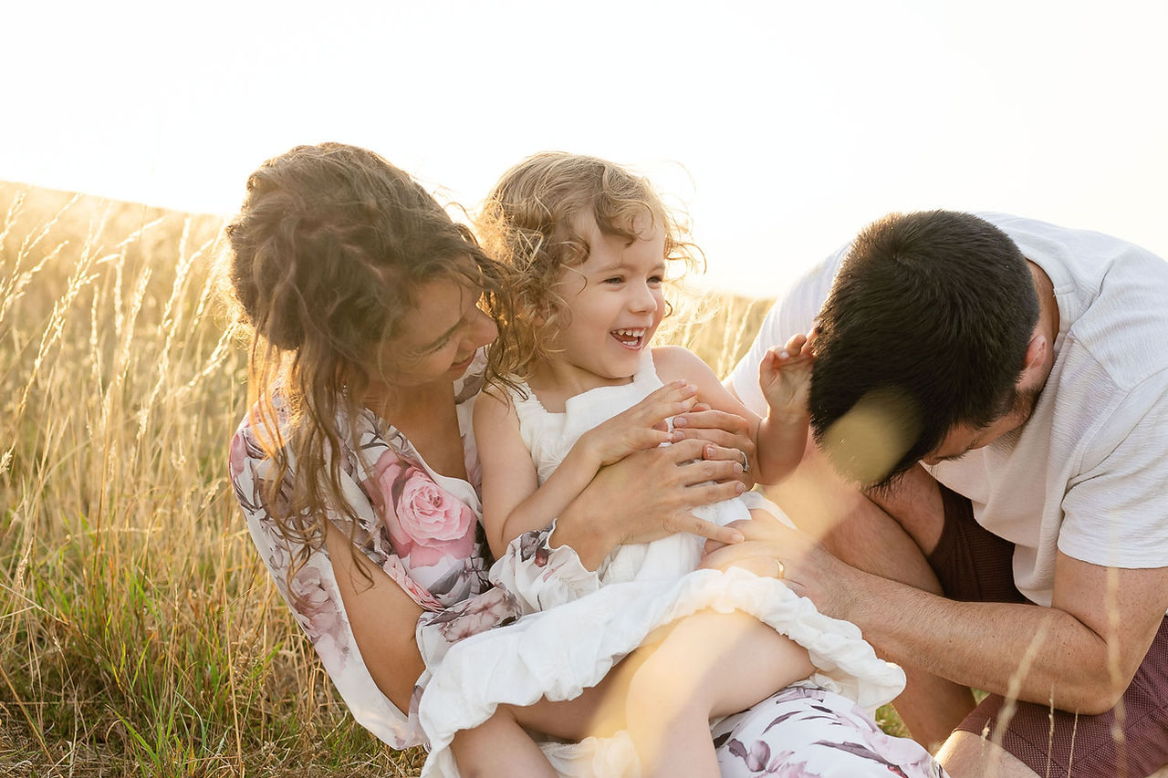 sunset family photoshoot in worcestershire