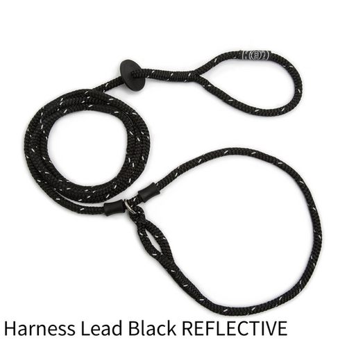 Harness Lead Black Reflective Furever Products