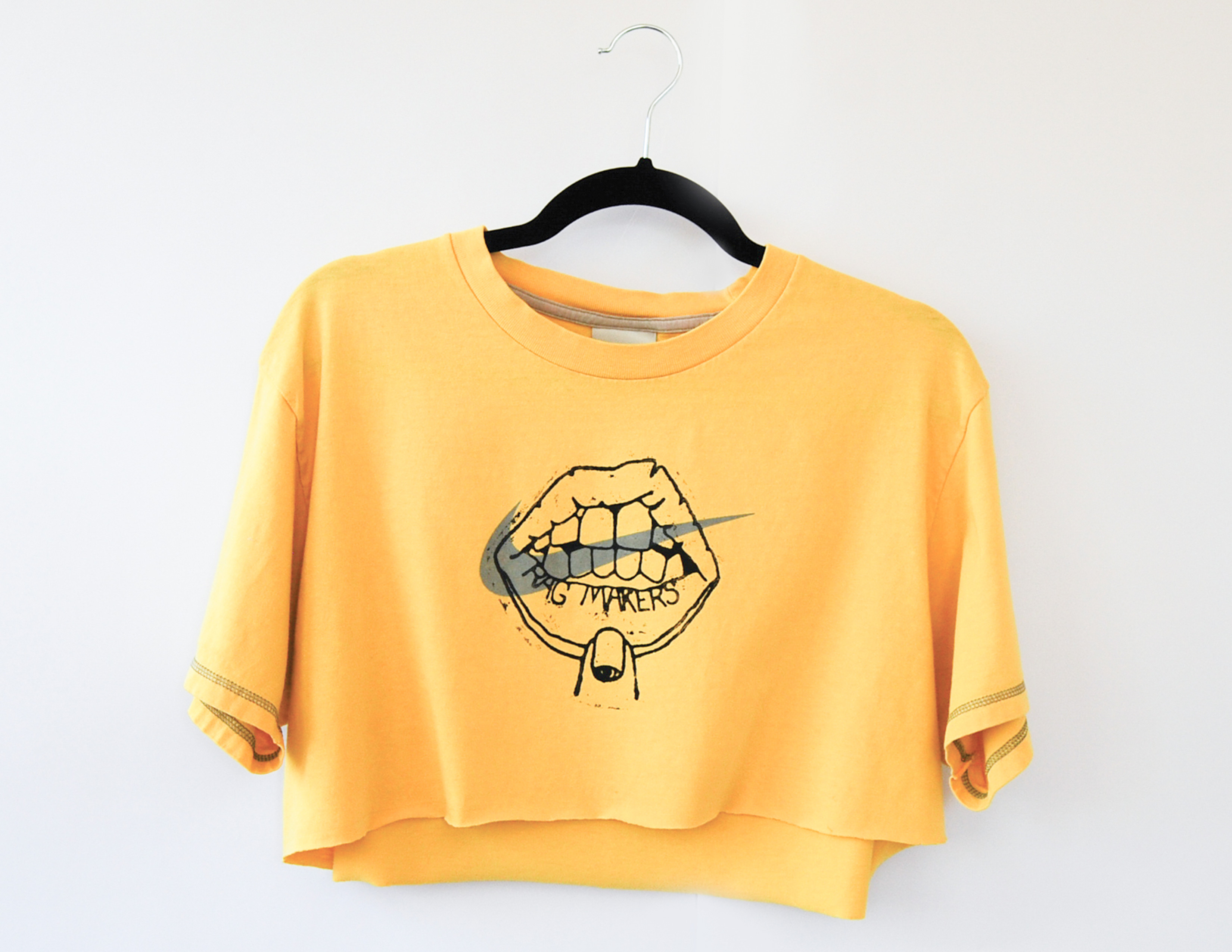 yellow Nike crop