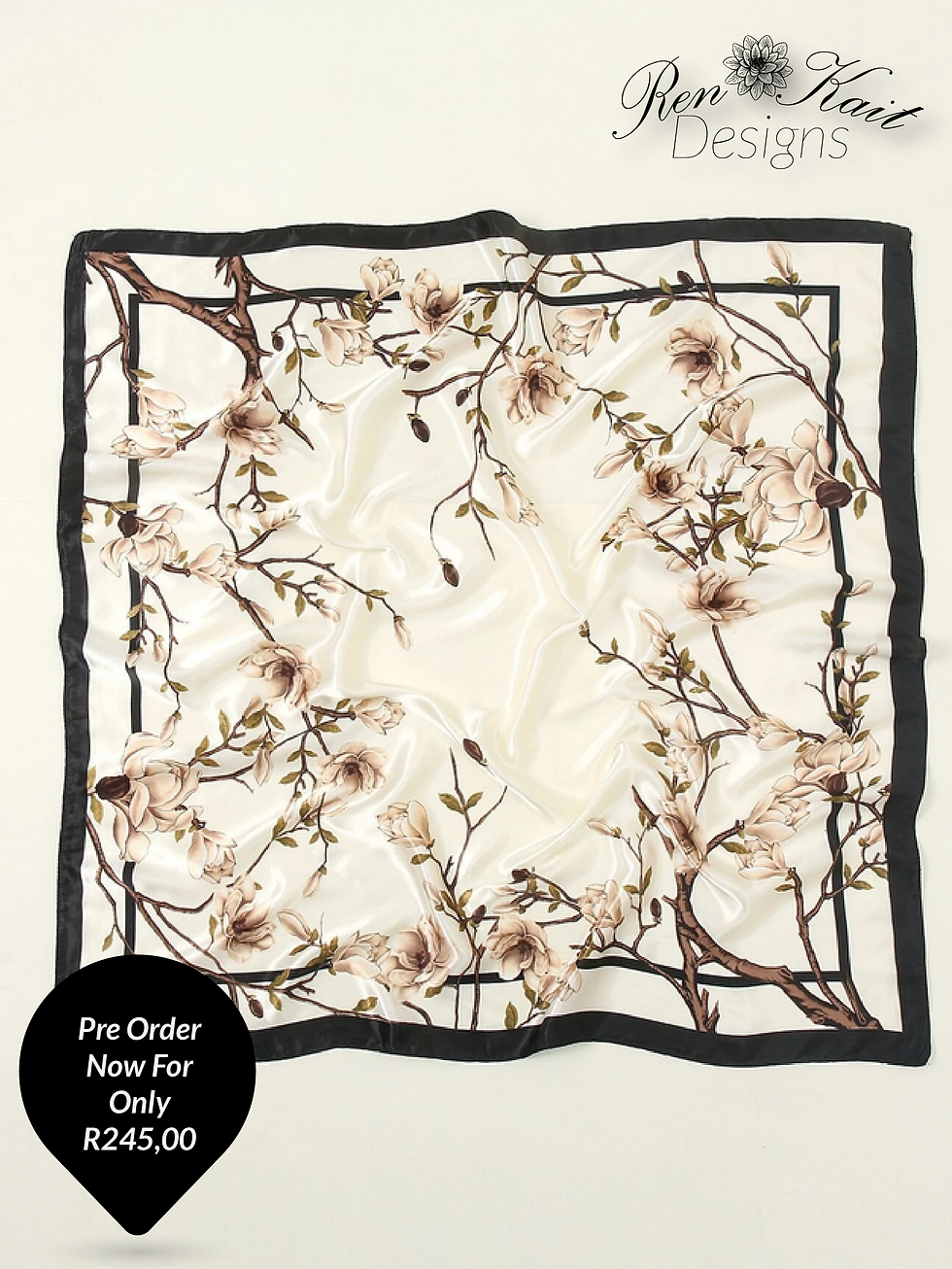 Thumbnail: Autumn Pearl Magnolia  Flower Print Scarf