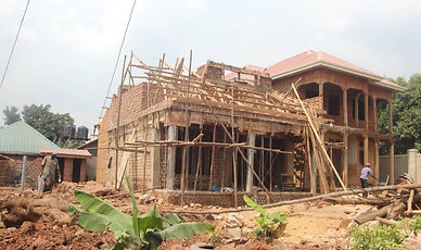New home during construction.