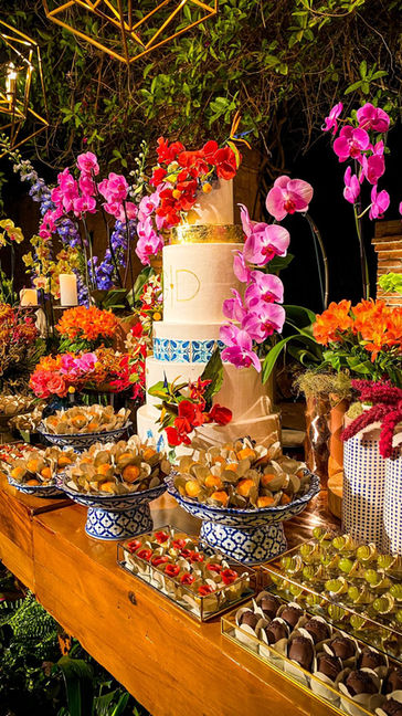 decoração de casamento colorida