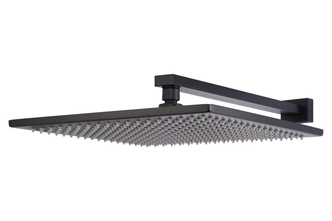 Square Showerhead 300mm - Matte Black