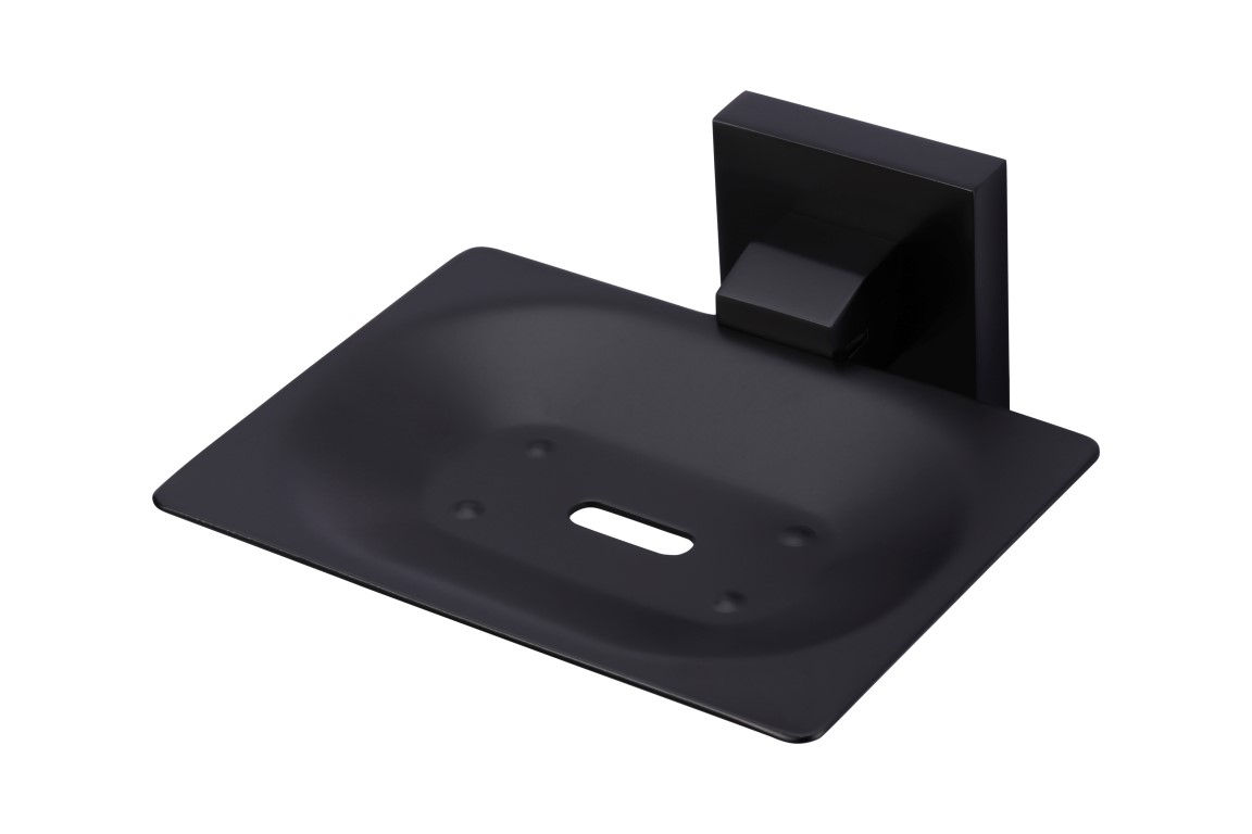 Matte Black Square Soap Dish