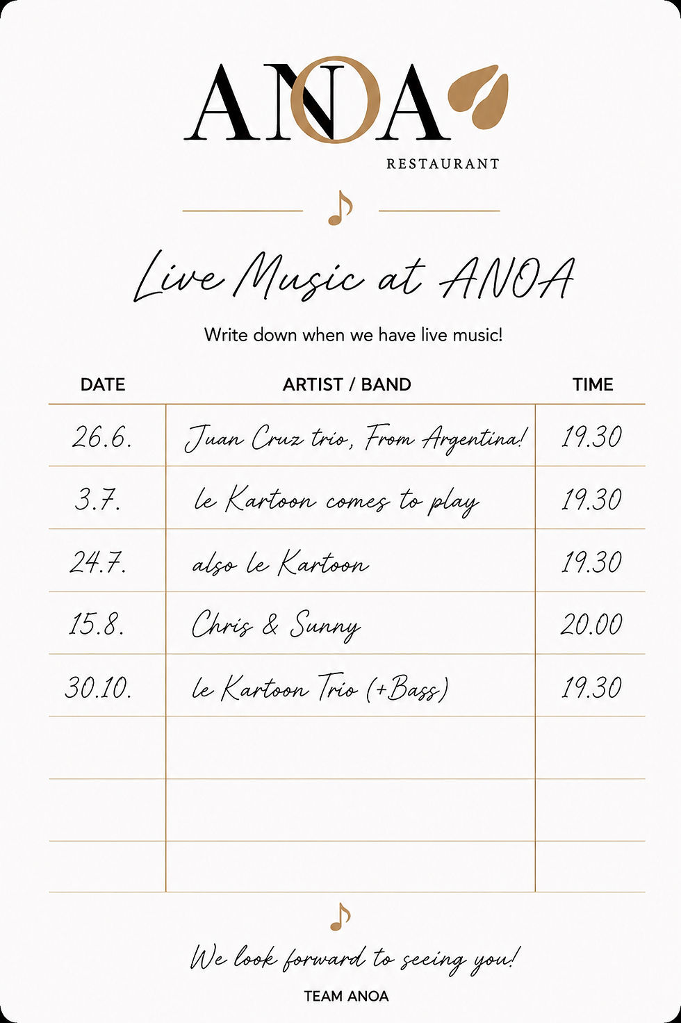 Live music season 2026