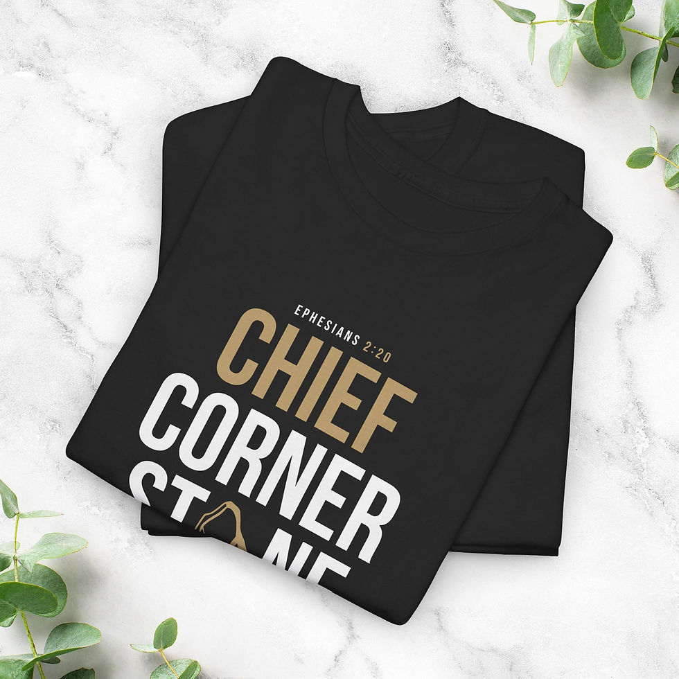 Thumbnail: HE is our Chief Corner Stone. Simply Design Series – Unisex Cotton Tee (Dark)
