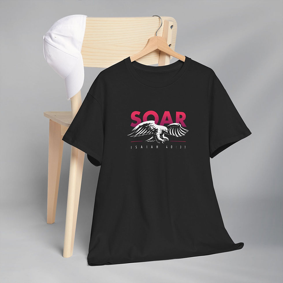 Thumbnail: Soar on Wings like Eagles II. Simply Design Series – Unisex Cotton Tee (Dark)
