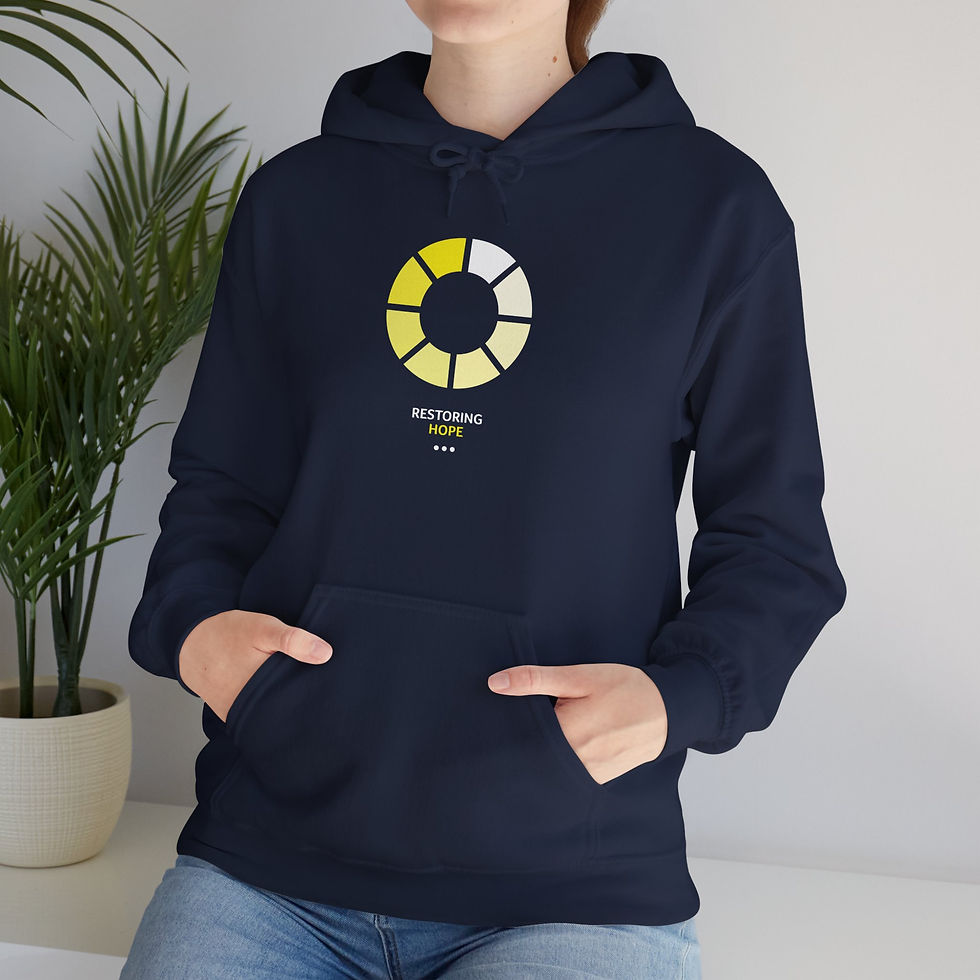 Thumbnail: Restoring Hope. Fun Series – Unisex Hooded Sweatshirt (Dark)