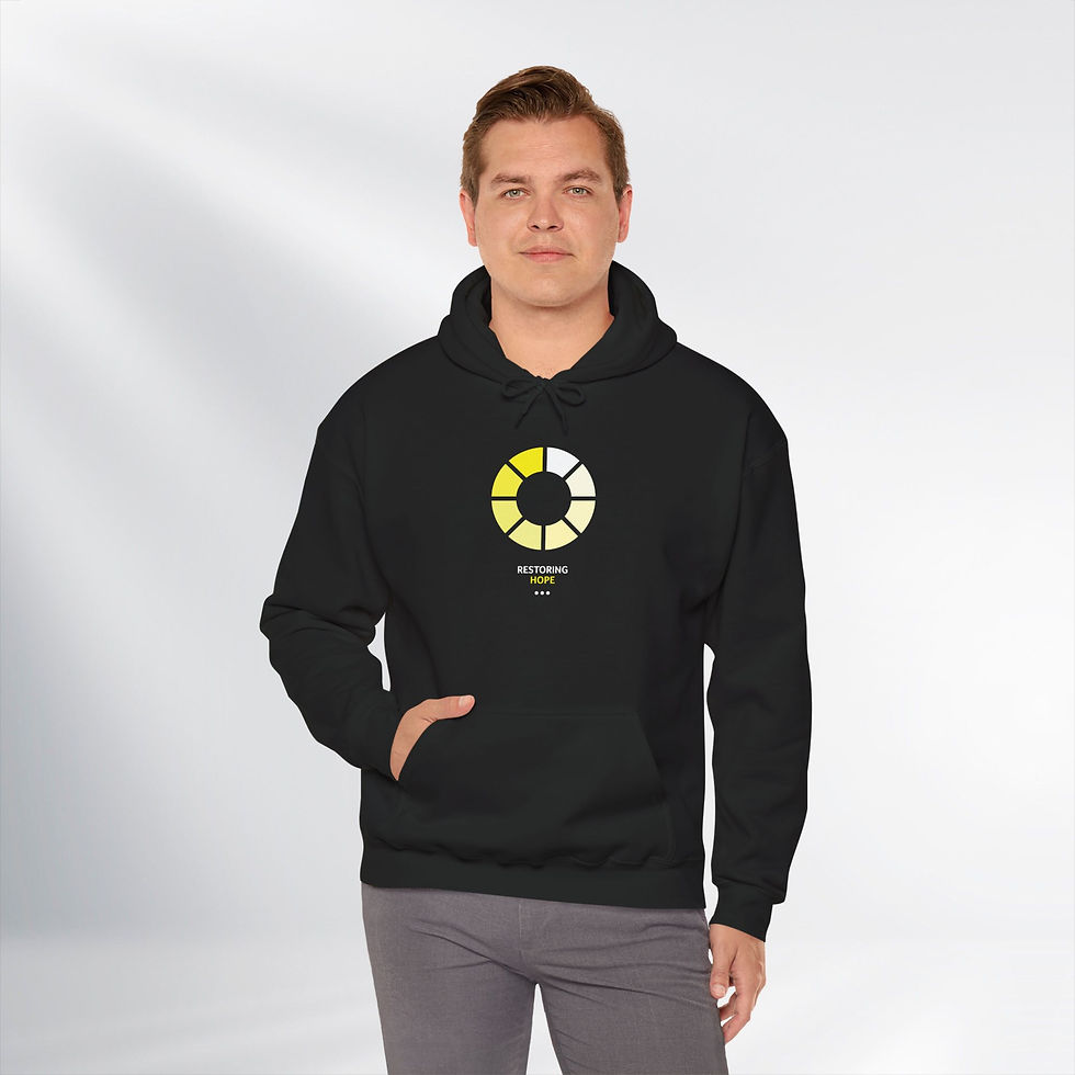 Thumbnail: Restoring Hope. Fun Series – Unisex Hooded Sweatshirt (Dark)