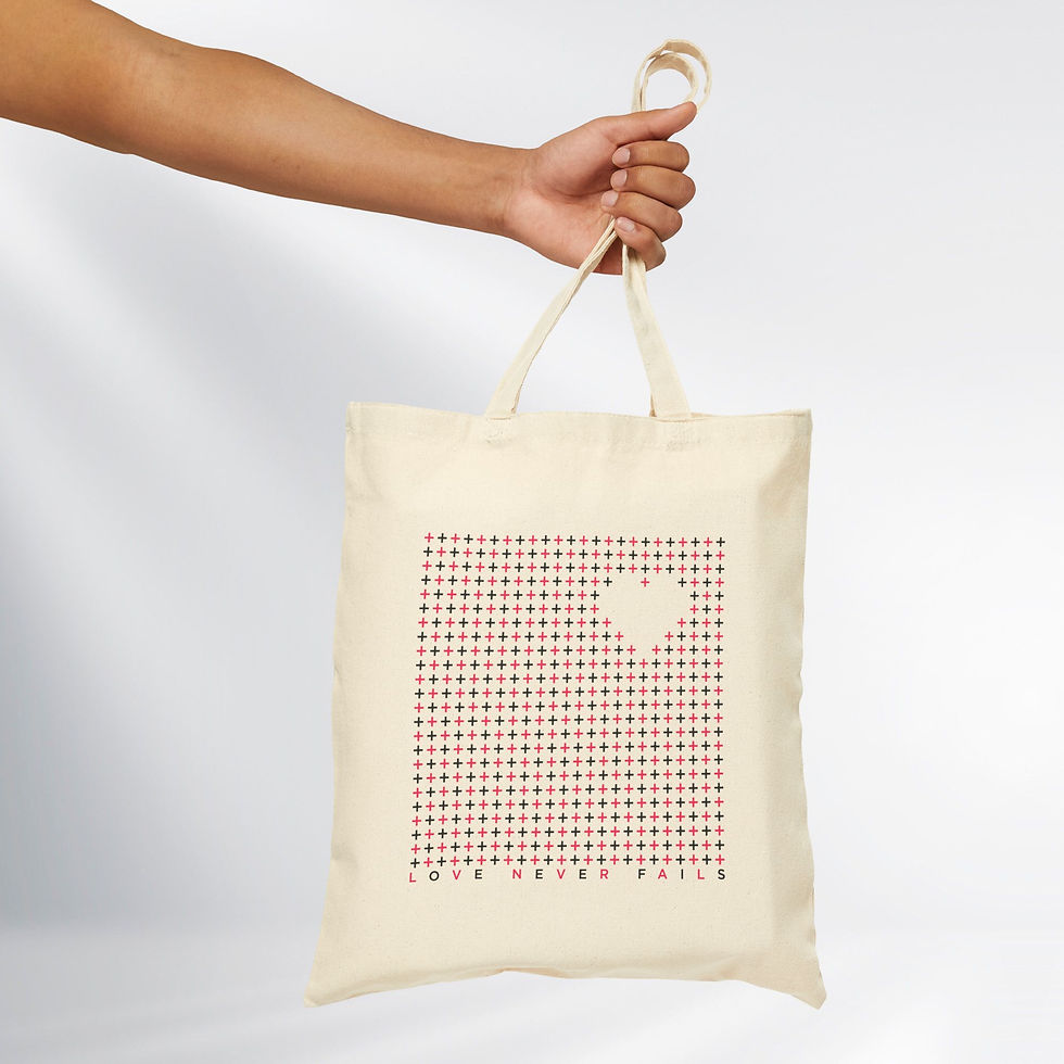 Thumbnail: Love Never Fails! Simply Design Series – 100% Cotton Tote Bag
