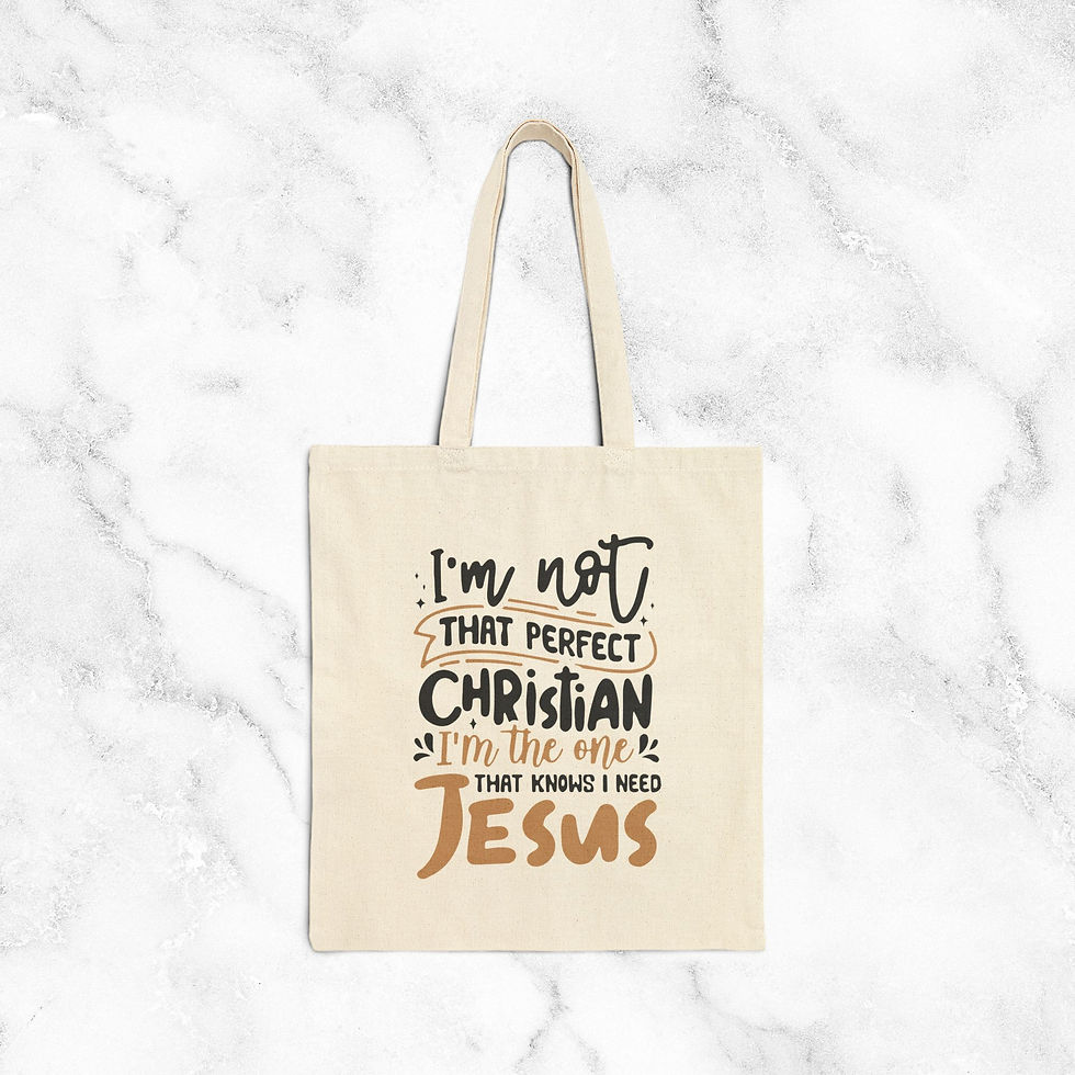 Thumbnail: I am Not Perfect... Simply Design Series – 100% Cotton Tote Bag