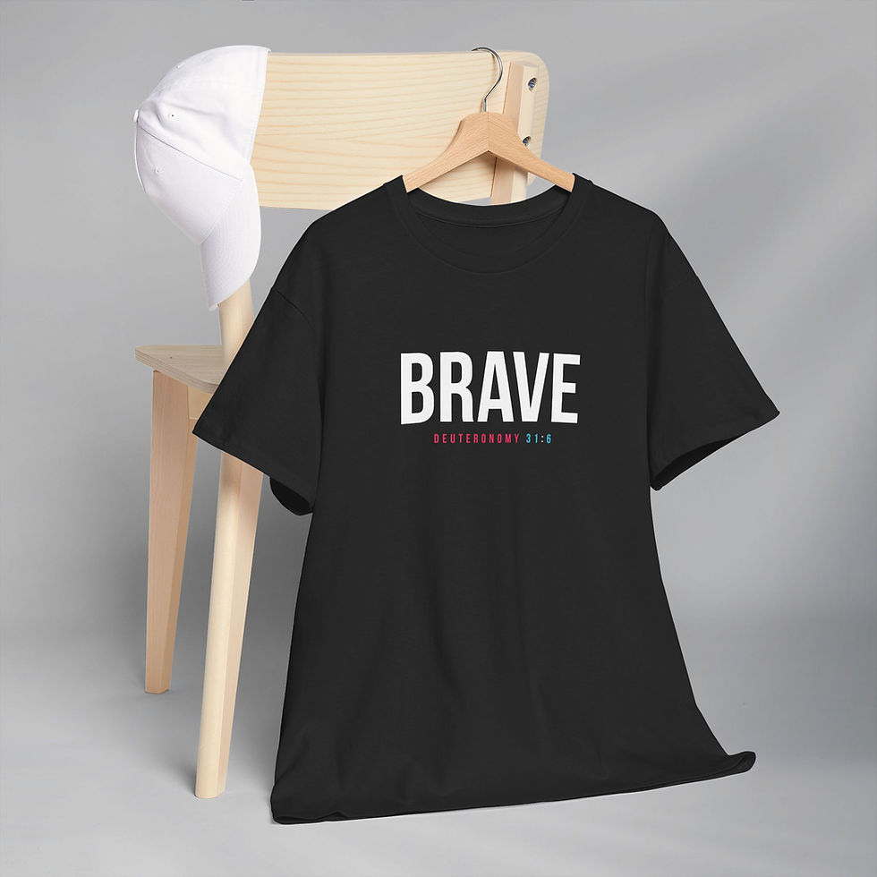 Thumbnail: Be Brave! Power Word Series – Unisex Cotton Tee (Dark)