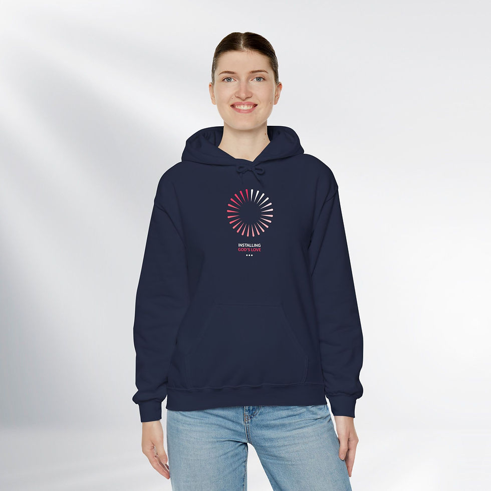 Thumbnail: Installing God's Love. Fun Series – Unisex Hooded Sweatshirt (Dark)