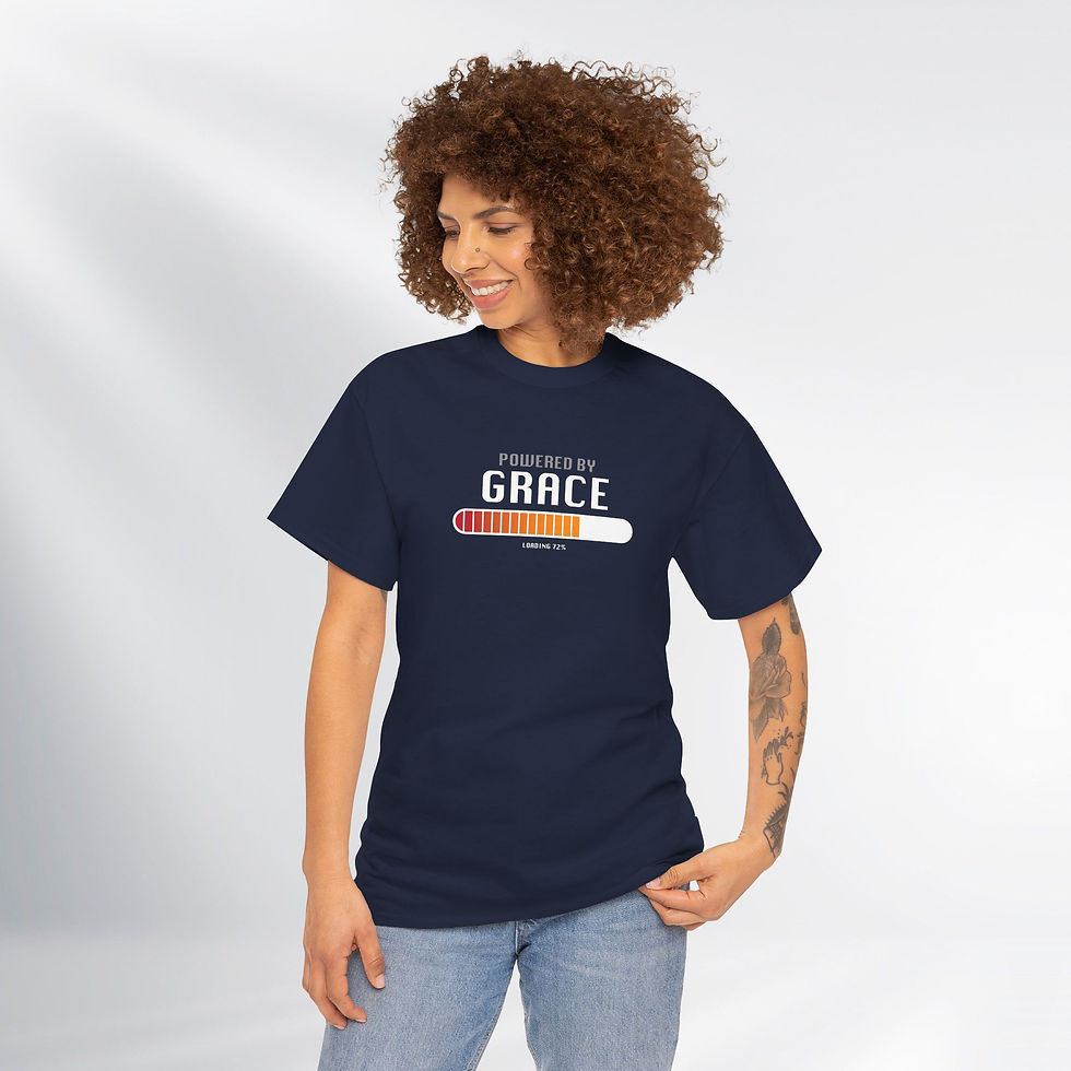 Thumbnail: Powered by Grace! Fun Series – Unisex Cotton Tee (Dark)