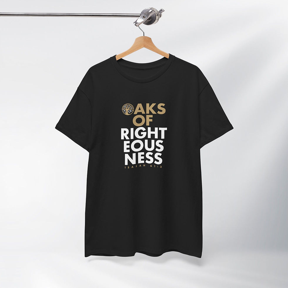 Thumbnail: Be an Oaks of Righteousness. Simply Design Series – Unisex Cotton Tee (Dark)