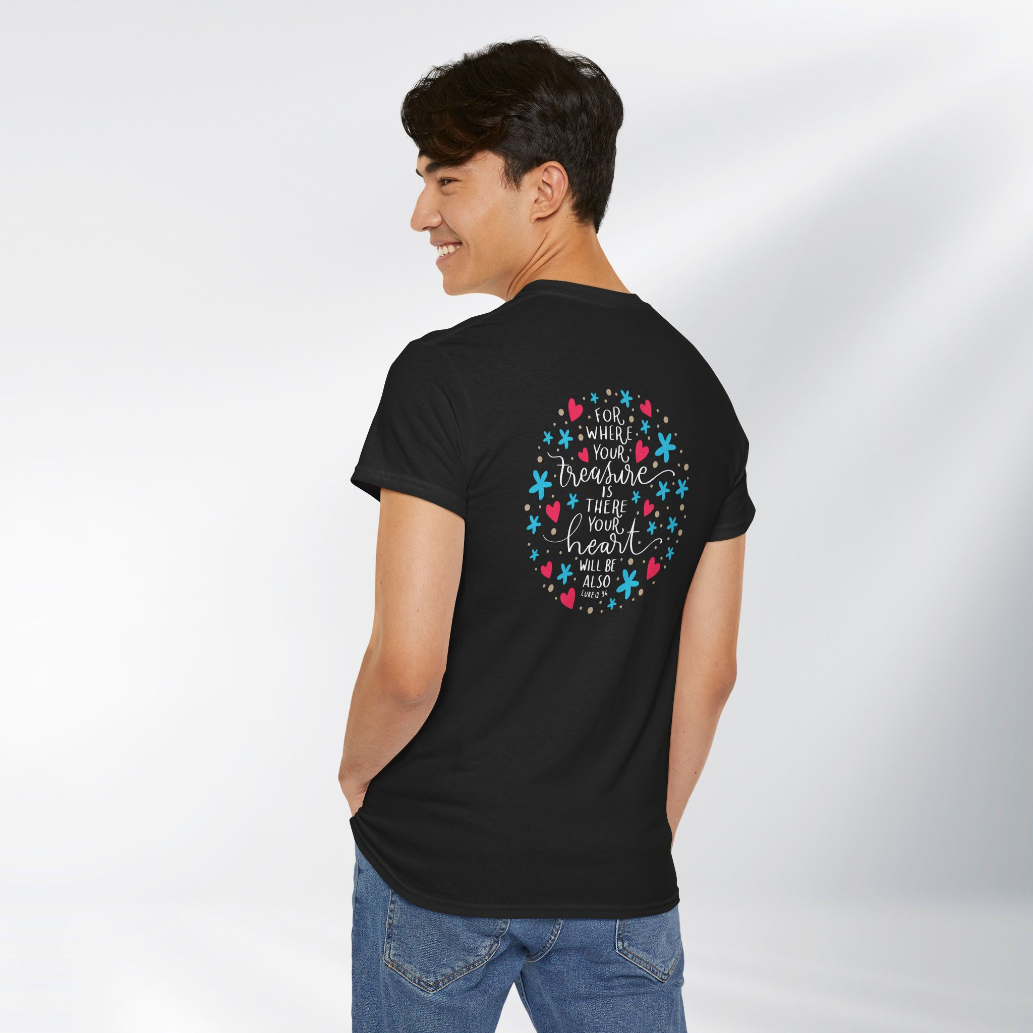 Where is Your Treasure Again? Simply Design Series – Unisex Cotton Tee (Dark)