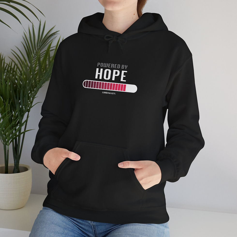 Thumbnail: Powered by Hope! Fun Series – Unisex Hooded Sweatshirt (Dark)