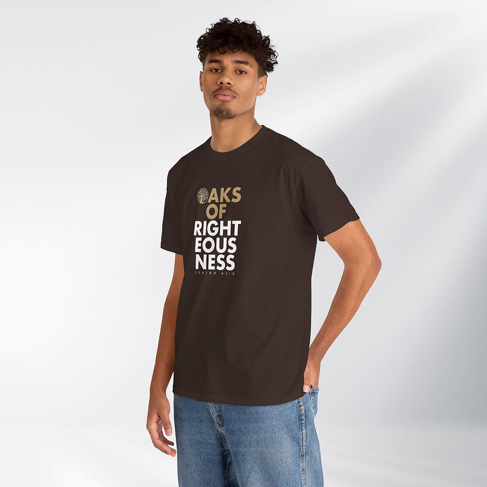 Thumbnail: Be an Oaks of Righteousness. Simply Design Series – Unisex Cotton Tee (Dark)
