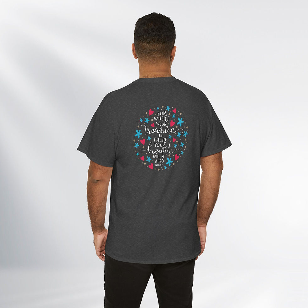 Thumbnail: Where is Your Treasure Again? Simply Design Series – Unisex Cotton Tee (Dark)