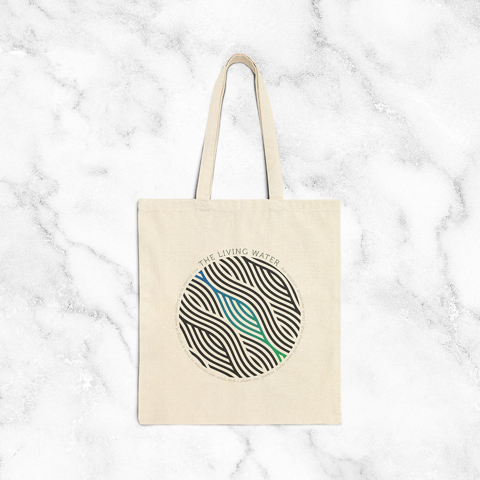 Thumbnail: The Living Water III. Simply Design Series – 100% Cotton Tote Bag