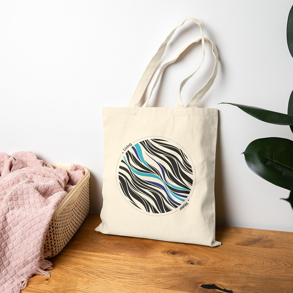 Thumbnail: The Living Water II. Simply Design Series – 100% Cotton Tote Bag