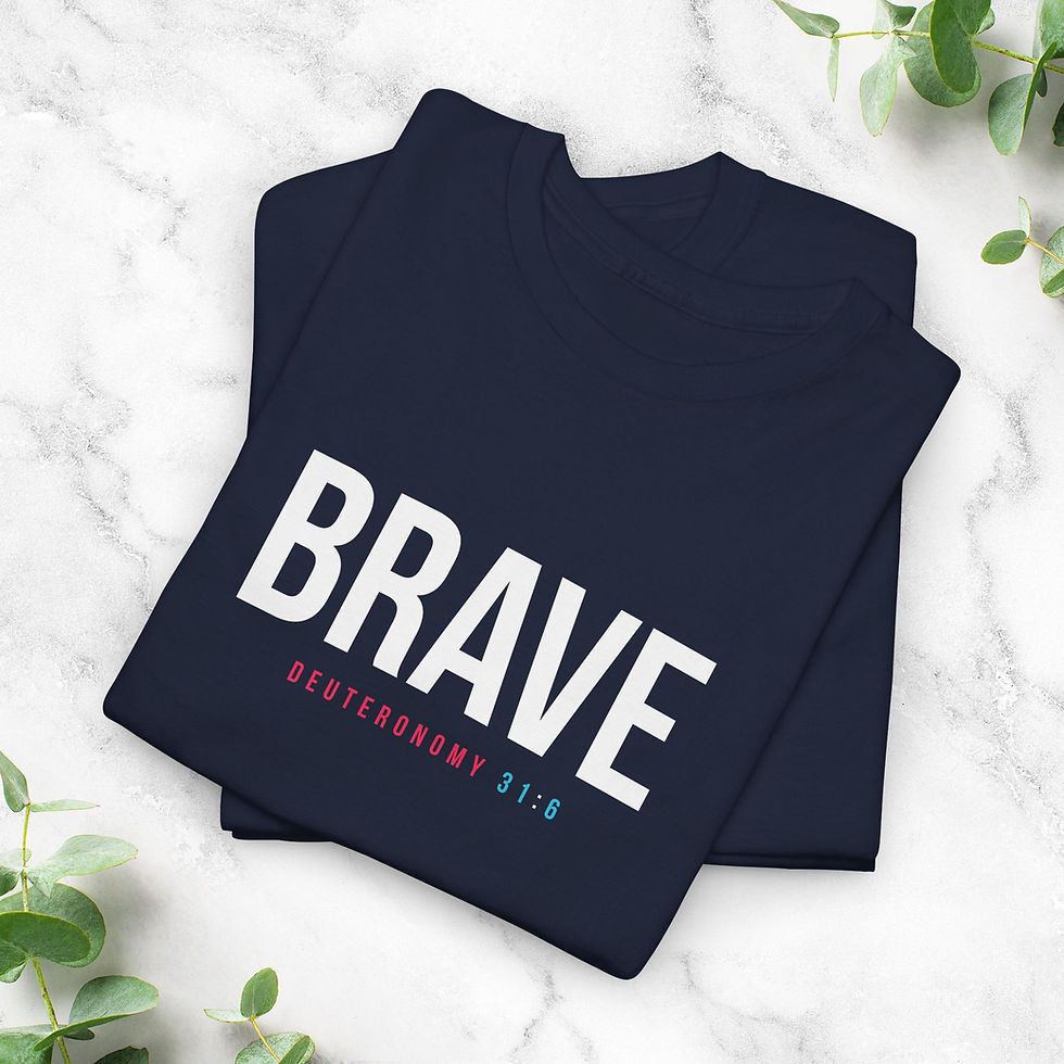 Thumbnail: Be Brave! Power Word Series – Unisex Cotton Tee (Dark)