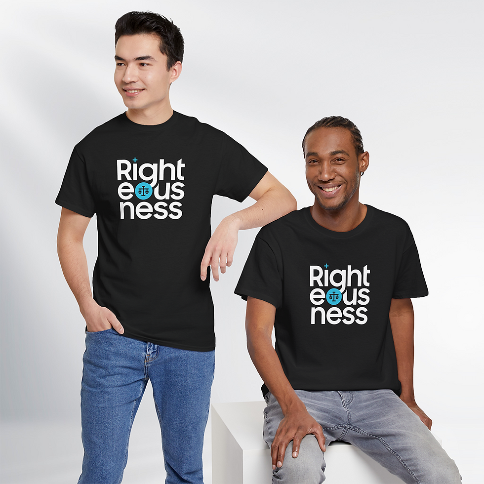 Thumbnail: Righteousness! Power Word Series – Unisex Cotton Tee (Dark)