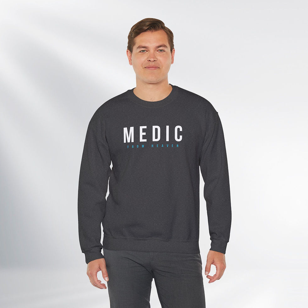 Thumbnail: Be a Medic from Heaven! Fun Series – Unisex Crewneck Sweatshirt (Dark)