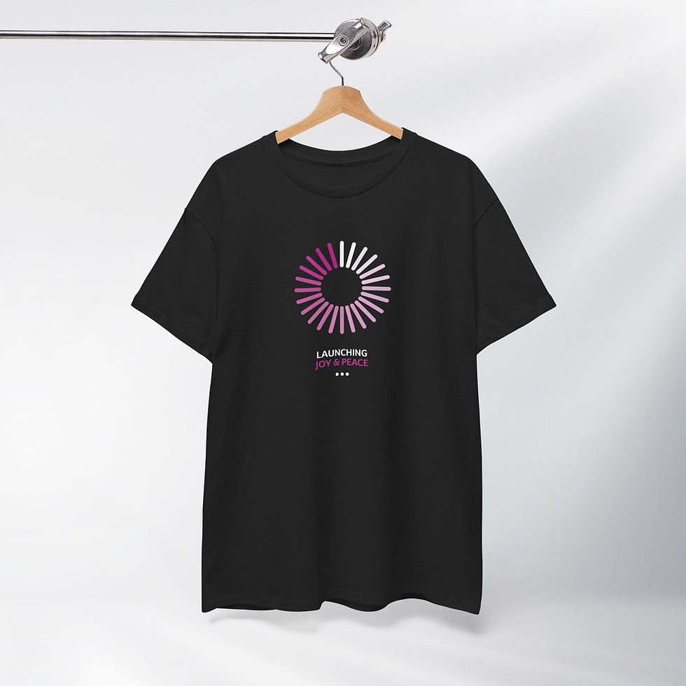 Thumbnail: Launching Joy & Peace! Fun Series – Unisex Cotton Tee (Dark)